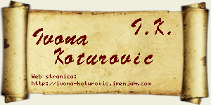 Ivona Koturović vizit kartica